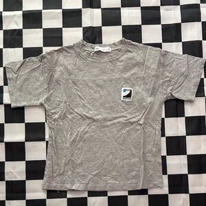 Zara Boys Gray T-Shirt with Skater Skate Ramp Logo 6-7
